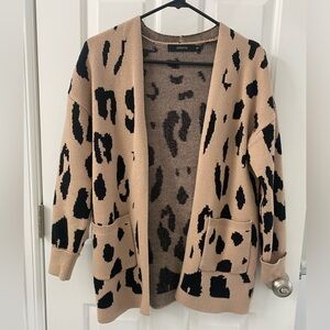 Zesica Leopard Cozy Sweater, Size Small